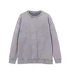 Producto Especial de Exportación: Sudadera Lavada Desgastada Estilo Retro Americano de 400g, Talla Europea, Marca de Moda, Corte Holgado, Sudadera con Cuello Redondo, Chaqueta Unisex