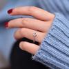 Cao Shi exquisito anillo simple de corazón hueco estilo coreano Corea del Sur anillo de cola simple de corazón de durazno anillo fino de moda anillo de mujer