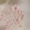 Novos Adesivos de Manicure Ballet com Laço Rosa Fofos Clareadores Grid Feminino Usáveis Cartão de Planejador Fazer DIY