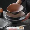 Vajilla de Melamina Xiangyuan Bol Grande Tienda de Fideos Patrón de Piedra Escarchada Bol para Fideos Hot Pot Picante Bol para Sopa de Fideos de Arroz Bol Grande para Sopa