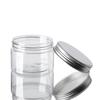 Botella Transparente de Boca Ancha de 120 ml Botella para Crema de Mascotas con Tapa de Aluminio Dorada Botella de Plástico Botella Vacía para Mascarilla Botella Dosificadora Cosmética
