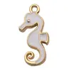 58 Estilos de Colgantes de Estrella de Mar Oceánica con Goteo de Aceite, Caracola, Concha, Perla, Sirena, Accesorios de Joyería para Pulsera y Collar DIY
