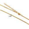 Acero Inoxidable Chapado al Vacío en Oro de 18K Cadena de Eslabones Torcidos Moderna Versátil Cadena de Caja Extensión Collar Joyería DIY Cadena Lisa