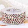 Fio de algodão de três cores de quatro fios Boting, pulseira de cordão colorido trançado feito à mão DIY, cordão para alça, resistente ao desgaste, material de cordão sem trama