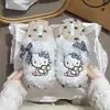 Pantuflas de algodón lindas de dibujos animados, estilo invierno 2026, con un lazo, forradas de felpa para mayor calidez, perfectas para uso en casa
