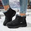 Nuevas Botas de Nieve Impermeables de Venta Caliente Transfronteriza para Mujer, Zapatos de Algodón Antideslizantes y Cálidos para Mujer, Botas de Invierno de Talla Grande, Venta al por Mayor de Fábrica
