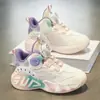 Tênis de Basquete Infantil 2026 Novo Modelo Botão Sapatos Esportivos Primavera e Verão Malha Tênis de Corrida para Meninos e Meninas para Crianças Mais Velhas