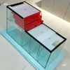 Caja de doble capa para seco y húmedo, Cajón con fondo de filtro, Tanque de sedimentación, Filtro de fondo para acuario ultra transparente para salas de estar grandes, medianas y pequeñas