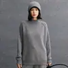 Suave y acogedor suéter de cachemira 2026 otoño e invierno nuevo para mujer, de corte holgado, cuello semi alto, manga raglán, suéter base de punto