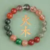 Pulsera de Equilibrio de los Cinco Elementos para Hombres y Mujeres, Pulsera de Cristal Natural Multigemstone, Joyería Regalo para Atraer Riqueza y Mejorar el Equilibrio