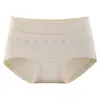 Calcinha Boxer Feminina de Algodão Puro, Cintura Média, Ajustada ao Corpo, Estilo Fair Isle de Primavera, Tamanho Grande com Entrepernas Estendido