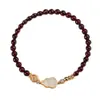Pulseira de Gourd de Granada Gelo-Claro de 4mm para Mulheres, Pulseira Tendência de Círculo Único com Design Único, Joia Ol Fashion