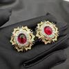 Pendientes vintage de estilo cortesano de mediados de la antigüedad, pendientes sencillos y exquisitos, diseño de nicho, pendientes elegantes de moda para mujer