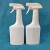 Botella rociadora limpiadora de manchas de aceite de 500 ml botella cuadrada a prueba de fugas de 350 ml botella tipo cuchillo grande botella de embalaje PE botella desinfectante