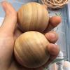 Pelota de Fitness de Madera de Alcanfor, Pelota de Salud, Pelota Artesanal de Madera, Pelota de Madera, Cuentas de Mano, Sin Pintura, Sin Cera, Pelota de Salud para Ancianos