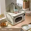 Estante de Almacenamiento para Horno Microondas de Cocina Estante para Horno Soporte de Almacenamiento para Electrodomésticos Pequeños de Hogar Encimera de Cocina Escritorio Olla Arrocera Eléctrica
