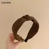 Diadema Ancha de Satén Simple y Elegante, Estilo Nuevo de Moda 2023, Diadema Nudada de Gama Alta Ins para Mujer
