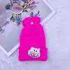 Gorro de Punto Imitación Cachemir Otoño e Invierno Gorro de Bebé Muñeco de Dibujos Animados 0-3-6 Meses Gorro de Lana para Niños Gorro de Bebé