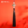 Abanico de doble cara con borlas, accesorio de broche para cheongsam y Hanfu, caja de regalo del Festival del Bote del Dragón, colgante de coche de flauta, borla colgante