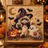Sitio Independiente Transfronterizo 5D Amazon Halloween Gato Perla Diamante Pegatinas Perro Animal Pintura de Diamantes Hecha a Mano