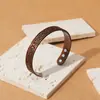 Pulsera Magnética Martillada de Amazon, Brazalete Magnético Abierto Ajustable, Color Cobre Rojo Vintage, Accesorio Magnético Versátil