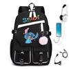 Mochila Escolar de Dos Colores con Estampado de Puntadas Más Vendida en Comercio Exterior, Mochila para Estudiante de Primaria, Mochila de Gran Capacidad para Secundaria y Preparatoria