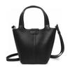 Bolso de Mujer de Piel Genuina, Nuevo Estilo Bolso Cubo, Bolso Cesta, Bolso de Mano de Piel Genuina, Bolso Pequeño Cruzado de Nicho de Gama Alta