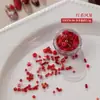 Joias de Diamante para Unhas de Ano Novo, Glitter Vermelho Grande, Lantejoulas, Pérolas, Diamantes Redondos de Fundo Plano, Acessórios para Unhas DIY