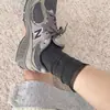 Meias Femininas Miu Style Organza Renda Série Cinza Primavera e Verão Finas Bolinhas Meio da Panturrilha Meias Modal Frescas Largas