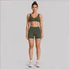 Conjunto de Roupas de Yoga Transfronteiriço para Mulheres, Conjunto de Top de Yoga Esportivo Fitness em Forma de U e Regata Casual Bonita para Corrida com Decote em V Profundo