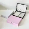Estoque Disponível, Entrega Rápida, Caixa de Joias de Couro, Colar, Brincos, Caixa de Armazenamento Multifuncional, Anel, Caixa de Presente para Joias, Caixa de Embalagem para Joias