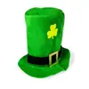 En stock Sombrero de Copa Irlandés de Carnaval Sombrero de San Patricio con Trébol Sombrero de Copa Verde para Fiesta Espectáculo