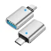 Luz Indicadora Adaptador OTG Tipo-c USB 3.0 Adaptador para Teléfono Móvil Adecuado para Huawei Xiaomi Adaptador Extensor