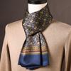 Lenço de Seda de Amora de Alta Qualidade para Homem Lenço de Seda Primavera Outono e Inverno Estilo Chinês Listra Longa Presente de Negócios para Namorado