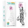 Jiyu - Juego de extensión de pene con control remoto inalámbrico y vibración, diseño de dragón volador, elefante volador, cristal, diente de lobo, sexo para adultos, venta al por mayor