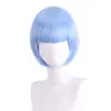 Peluca Corta Recta Europea y Americana con Flequillo Bob Estudiante Peluca de Pelo Corto Set de Pelucas de Anime Coloridas Personalizada