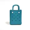Mini Bolsa Pequeña de Playa Eva con Agujeros Bolso Cruzado Casual Bolso de Mano Impermeable Anti-Pérdida Viaje DIY Bolsa de Gelatina