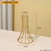 Estilo Ins Jarrón de Vidrio Transparente Simple Adornos Creativos para Sala de Estar Arreglo de Flores Secas Decoraciones de Mesa para Flores