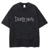 Estilo de espada Berserk lenda mantra de volta à guerra anime japonês vintage lavado batik desbotado injeção direta camiseta de manga curta