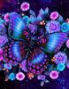 Pintura de diamante 5D, bordado de mariposa y flor de diamante redondo, pintura colgante, mariposa rosa, pegatinas de diamante, pintura colgante para sala de estar