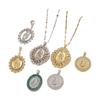 Moderna Joyería Colgante de Collar con Diamantes Completos de Cobre Microincrustado de Circonita Estilo Europeo y Americano para Mujeres, Joyería Ins Transfronteriza, Colgante que No se Desvanece