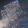 Adesivos de unhas borboleta com brilho de concha etéreo mais vendidos, adesivos DIY de borboleta branca sonhadora tridimensionais em relevo requintados