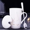 Doze caneca Constellation copo de cerâmica de grande capacidade com tampa e colher copo de beber doméstico copo de escritório copo de café casal