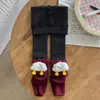 Meias-calças grossas e estilosas com desenho de nuvem para meninas 2026, calças compridas lisas para bebê menina, leggings com retalhos, forradas de fleece, para usar como roupa externa