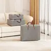 Bolsa de Armazenamento Dobrável 2024 Pied-de-poule Bolsa de Armazenamento Portátil Roupas Colcha Sacola para Mudança Organização Armazenamento