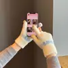 Guantes de felpa bonitos para mujer, de invierno, gruesos, cálidos, con pantalla táctil, de punto, de lana, para ciclismo, resistentes al frío, para estudiantes.