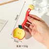 Set Creativo Lindo de Cuenco y Cuchara de Cerámica con Forma de Fruta para Uso en Casa, Cuencos Pequeños con Forma de Manzana, Plátano y Pera para Desayuno Infantil y Cuencos de Postre
