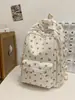 Mochila Pronta para Uso Transfronteiriço para Mulheres, Mochila Escolar de Grande Capacidade para Alunos do Ensino Fundamental, Mochila Escolar Doce Floral, Novo Estilo para Alunos do Ensino Fundamental