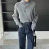 Suéter de punto trenzado con solapa y cremallera Jiuzhi, diseño nicho, engrosado, camisa de otoño, ropa exterior, jersey B8263