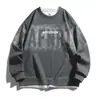 Sudadera Nueva Colección Primavera y Otoño para Hombre, Marca de Moda, Corte Holgado, Versátil, a la Moda, Suéter Pulóver Juvenil de Cuello Redondo, Sudadera Estampada
